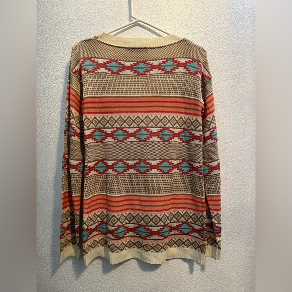 Vintage Aztec Designed Cotton Emporium Sweater - Picture 2 of 5